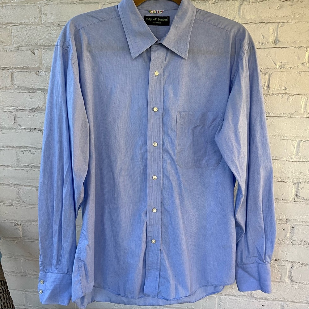 CITY OF LONDON Men’s Light Blue Button Down